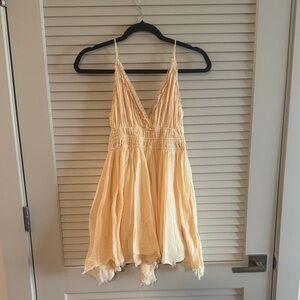 Free People Cream Mini Dress